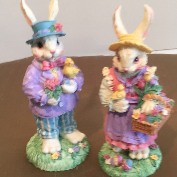 Easter Jubilee Other - NWT vintage 1990s porcelain boy and girl bunny couple figurines